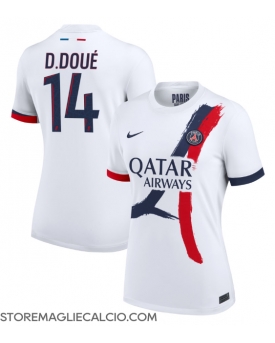 Paris Saint-Germain Desire Doue #14 Maglia Gara Trasferta Repliche 2024-25 Donna Maniche Corte